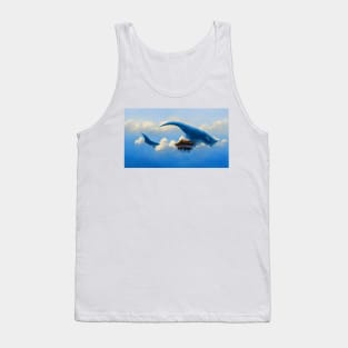 Whales swimming in the sky Tank Top